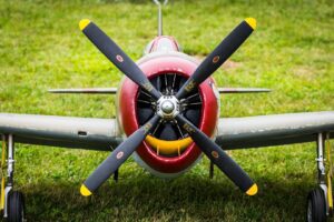 The front view of a model aircraft by Solo Stops