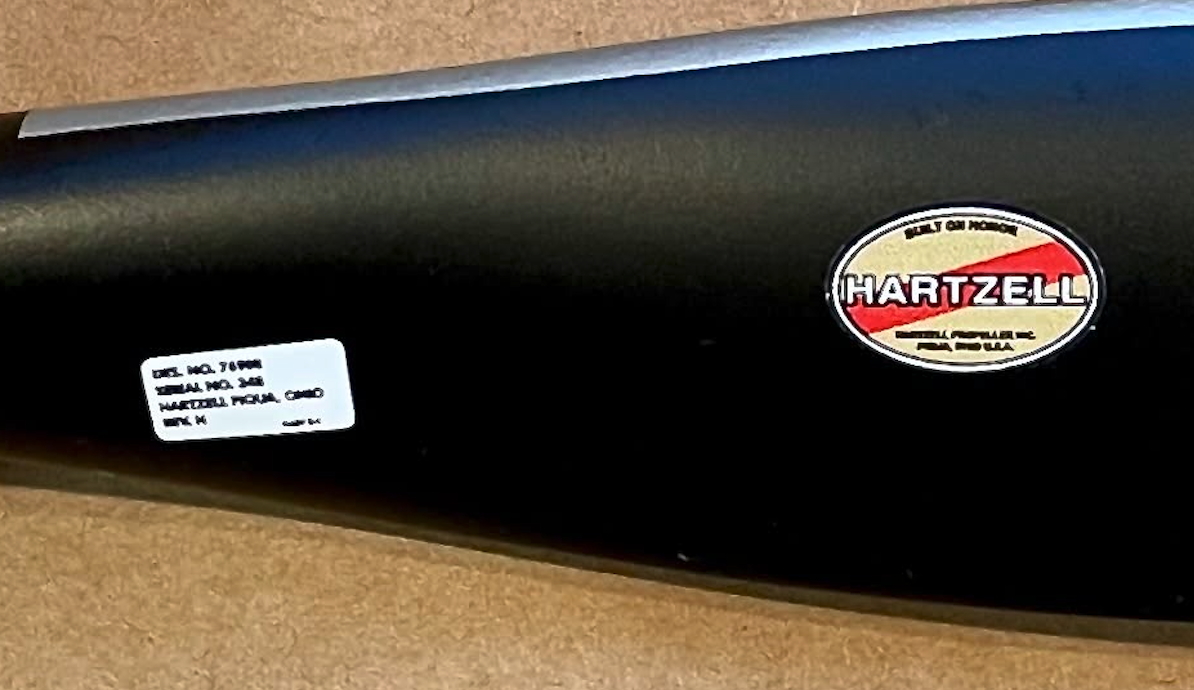 Peel & Stick Decal Set - Hartzell Logo V2 and Data Plate "Claw"